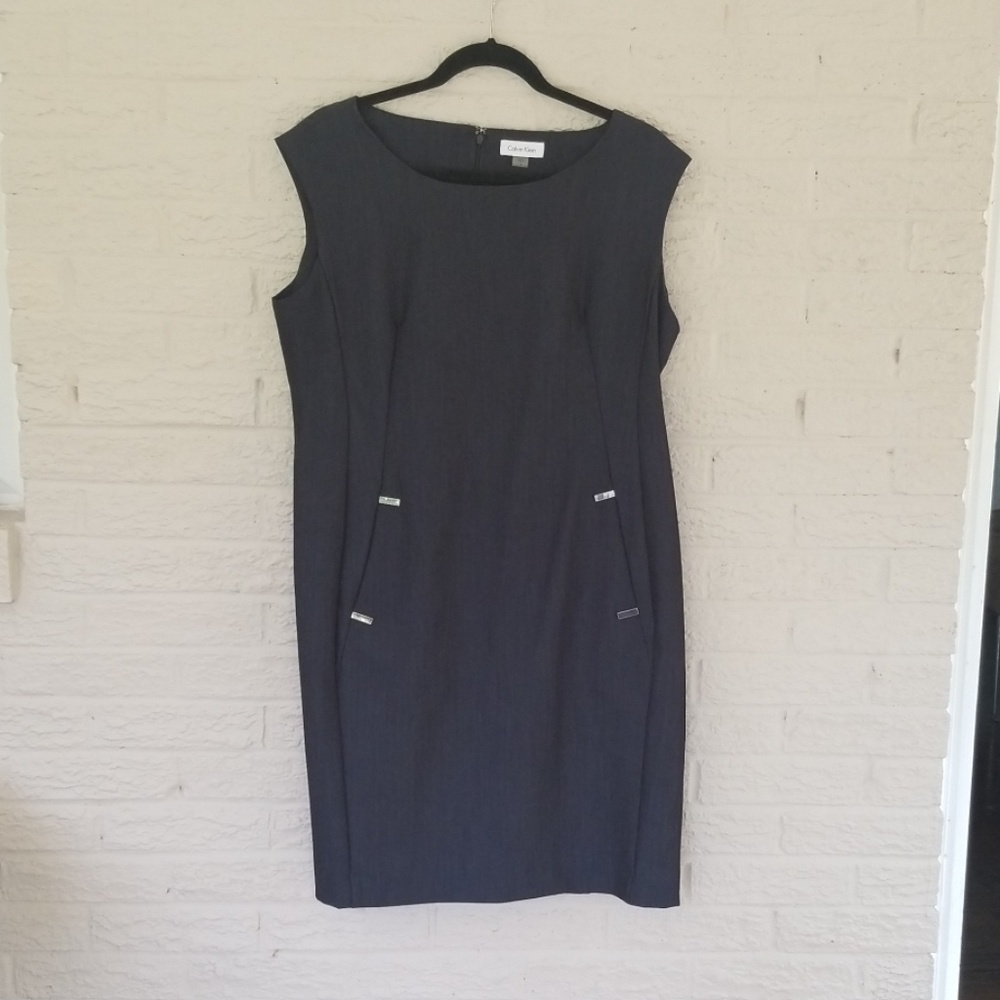 Calvin Klein Blue Sleeveless Dress - sz 14 💕